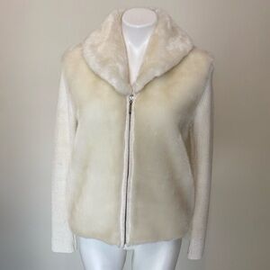 Vintage Fur Zip Sweater